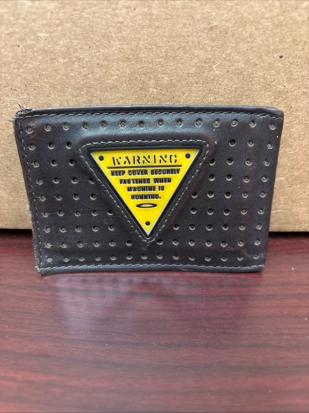 Rare Vintage 90s Black And Yellow Warning Oakley Softwear Card Holder Wallet